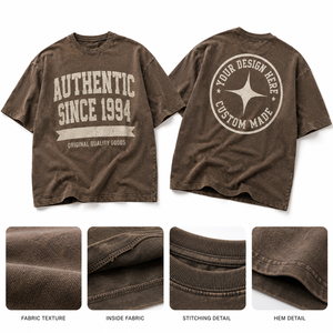 T-shirt en jersey de coton surdimensionné pour homme, col rond, manches courtes, style streetwear, délavé à l'acide, effet usé, respirant, écologique - Product Image 5