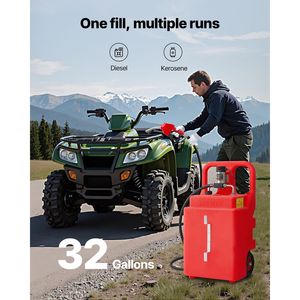 Serbatoio di Trasferimento Diesel da 32 Galloni con Pompa Elettrica 12V DC 10GPM e Tubo di Erogazione da 13 Piedi, Serbatoio Portatile per Cherosene, Attrezzatura per Veicoli - Product Image 2