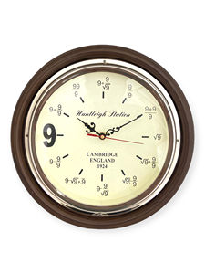 Horloge murale décorative en bois avec design Art Déco, mouvement à quartz analogique, alimentée par piles - Product Image 2