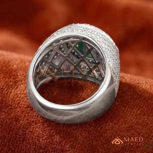 925 Sterling <b>Silver</b> Moissanite Cluster <b>Ring</b> <b>for</b> <b>Men</b> Iced Out Baguette Statement <b>Ring</b> Luxury Hip Hop Jewelry Gift - Product Image 3