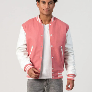 Blouson Bomber Varsity Personnalisé pour Homme en Laine et Cuir – Corps en Laine Premium, Manches en Cuir Véritable, Poignets Côtelés et Boutons Pression – Style Urbain - Product Image 1