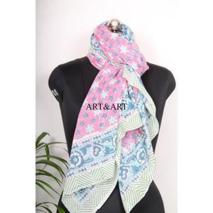 Pareos y pañuelos de playa hechos a mano al por mayor, 100% algodón suave, estampados a mano, a bajo precio, para mujer - Product Image 4