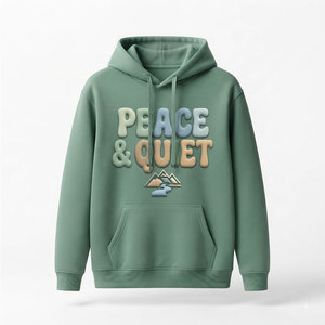 Vente Flash : Sweat à Capuche Hiver Personnalisé Imprimé Uni avec Poche, 100% Coton Écologique Respirant, Coupe Oversize, Services OEM pour Hommes - Product Image 1