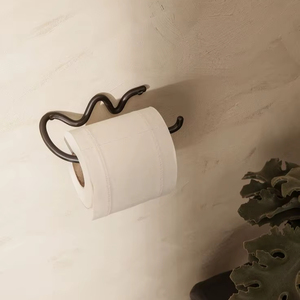Wall Mounted Iron Toilet Paper Holder Durable Rust Resistant Bathroom Tissue Roll Stand For Modern Home Bathroom Decoration - Product Image 1