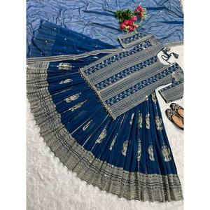 Designer Party Wear <b>Top</b> Lehenga with Fancy Sequence Border Work for <b>Festive</b> Occasions - Product Image 4