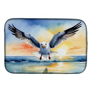 14 X 21\" Multicolor Gull Flying Low Dish <b>Drying</b> <b>Mat</b> Absorbent Countertop Dish Drainer Pad <b>Kitchen</b> Counter <b>Mats</b> & Pads - Product Image 1