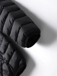 Veste matelassée chauffante d'hiver personnalisée pour homme, col montant, vêtements d'extérieur décontractés, manteaux de haute qualité, veste rembourrée pour homme avec capuche - Product Image 5