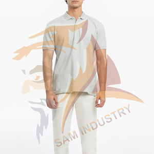 T-shirts formels pour hommes de haute qualité, personnalisés, 100% coton, manches courtes, coupe ajustée, respirants, en maille, style polo - Product Image 2
