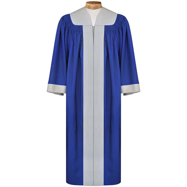 Melody Premium Custom Winter Formal Straight Satin Chiffon Embroidered Dropped Waist Choir Robes Church Choral Gowns | Wholesale