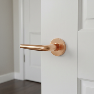 Designer Brass Door <b>Handle</b> Set with Mortise <b>Lock</b> | Luxury Lever <b>Handles</b> for Interior Doors | Hardware for Home & Hotel Decor - Product Image 2