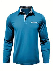 Camiseta de Tenis de Manga Larga para Hombre, de Alta Calidad, Talla Grande, Personalizada, Transpirable, de Secado Rápido, con Bolsillo de Tela No Tejida - Product Image 3