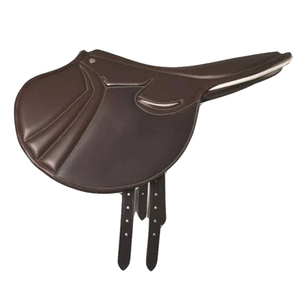 Silla de montar de carreras de cuero ligera y duradera para entrenamiento y uso en pista, tipo Half Tree, estilo inglés. - Product Image 1