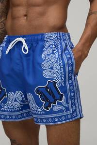 Shorts en molleton de coton pour homme, imprimés OEM, style streetwear personnalisé avec motif graphique, longueur genou, cordon de serrage, décontracté - Product Image 4