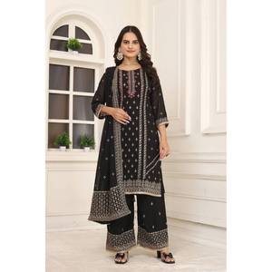 Traje de fiesta de diseñador para mujer con bordado Work Pent y Dupatta incluidos - Product Image 2