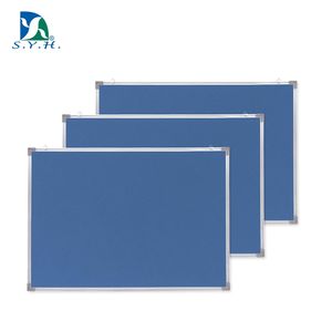 Tablero de anuncios de franela azul SYH con marco de aluminio para uso como tablero de mensajes - Product Image 1