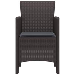 Juego de 4 sillas de jardín de polipropileno marrón de 20,87 x 19,29 x 33,46 pulgadas, duraderas y resistentes a la intemperie - Product Image 3