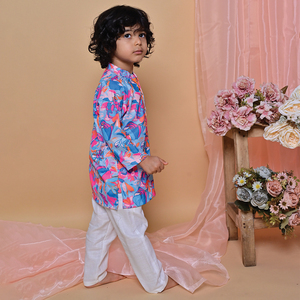 Ensemble Kurta pour enfants en coton respirant de qualité supérieure, idéal pour les festivals d'été et les fêtes, disponible au prix de gros - Product Image 3
