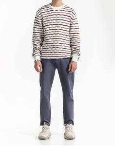 Pull en tricot personnalisé OEM ODM pour hommes, tricot en coton, pull jacquard, fabricant de pulls à col rond à manches longues pour hommes - Product Image 1