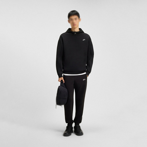 Sudadera con Capucha Negra Personalizada con Logo, Conjunto Deportivo para Hombre, Felpa de Algodón, Transpirable, Uso Diario, Directo de Fábrica - Product Image 2
