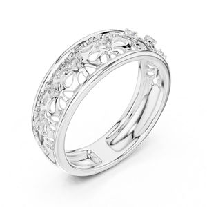 Anillo de Compromiso de Oro Rosa de 14K con Diamante de Corte Redondo para Mujer |   Ropa de Compromiso |   Diamante Cultivado Nuevo - Product Image 6