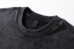 Camiseta Oversize de 300 g/m² con Lavado Ácido Personalizado, 100% Algodón, Cuello Redondo, Impresión DTF/DTG, Estilo Urbano, Unisex - Product Image 3