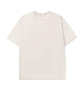 Camiseta Verde Lisa Oversize para Hombre, Manga Corta, Cuello Redondo, Casual, 100% Algodón, Tejido de Punto, Diseño Liso, OEM ODM - Product Image 3
