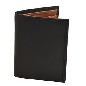 <b>Men's</b> Genuine Leather Bifold <b>Wallet</b> Slim Fold Closure <b>Black</b> Minimalist Style Daily Use - Product Image 1