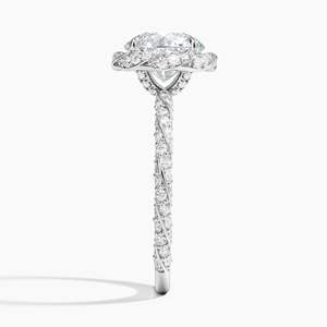 Anillo de Compromiso Floral RITZIN, Estilo Elegante, Corte Redondo, Anillo de Boda Trenzado para Mujer en Oro Rosa y Plata, Menos de $1000 - Product Image 2