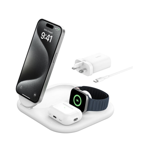 เบลคิน ที่ชาร์จไร้สายแบบแม่เหล็กพับได้ 3-in-1 พร้อม Qi2 15W สีดำ - Product Image 4