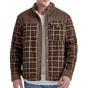 High Quality Men's Vintage <b>Flannel</b> <b>Jackets</b> Breathable Reversible Windproof Customizable Casual - Product Image 2