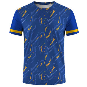 เสื้อฟุตบอลผู้ชายแบบสั่งทำขายส่ง ทรงปกติ พิมพ์ลายดิจิทัล ระบายอากาศ แห้งเร็ว น้ำหนักเบา ไม่มีแขนเสื้อ - Product Image 4