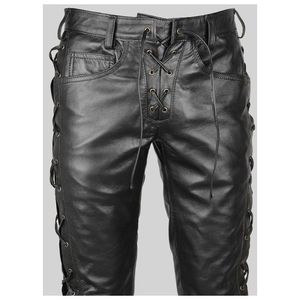 กางเกงหนังผูกเชือก - สไตล์ - Product Image 1
