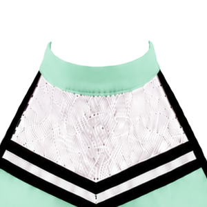 Haut court de cheerleading sans manches rouge, blanc et noir pour femmes et filles – Tenue de performance athlétique pour l'entraînement en équipe – Vêtements de sport - Product Image 4