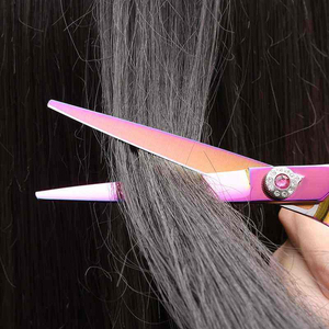 Ciseaux de coiffure professionnels en acier inoxydable légers pour droitiers, avec logo personnalisé OEM, prix d'usine, arc-en-ciel - Product Image 3