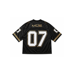 เสื้อฟุตบอลอเมริกันพิมพ์ลายแบบซับลิเมชั่นสั่งทำขายส่ง ทรงบ็อกซี่ คอวี เสื้อกีฬาบาสเก็ตบอลผ้าตาข่าย หมายเลขย้อนยุค รับผลิตแบบ OEM - Product Image 3