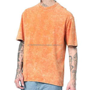 T-shirts pour hommes en coton délavé à l'acide 260 GSM, vente en gros, personnalisables, unisexe, votre propre t-shirt vintage délavé pour hommes, t-shirts pour hommes en coton délavé à l'eau - Product Image 3