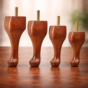 Wholesale Solid Wood Queen Anne Furniture Legs Replacement <b>Feet</b> with Hardware Kit for Sofa Couch Chair Cabinet <b>Table</b> Decor - Product Image 5