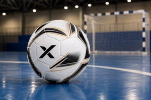 Ballon de football personnalisé X, blanc, noir, rouge, logo X, ballons de futsal |   OEM ODM |   Fabricant |   Qualité de conception haut de gamme - Product Image 3