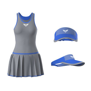 Vestido de Tenis Personalizado para Mujer con Visera, Conjunto de Falda Deportiva sin Mangas, Ropa Deportiva Transpirable de Secado Rápido, Fabricante Mayorista - Product Image 4