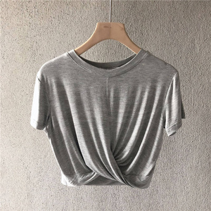 Camiseta Deportiva Holgada de Poliéster con Logotipo Personalizado, Diseño de Moda Ecológica de Secado Rápido con Nudos, Nueva Colección Primavera 2026, Venta al Por Mayor - Product Image 3
