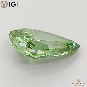 เพชร CVD ผลิตในห้องปฏิบัติการ สีเขียวสดใส ระดับความสะอาด VS2 น้ำหนัก 2.00 กะรัต พร้อมใบรับรอง IGI รูปทรงลูกแพร์ สำหรับแหวนขอแต่งงานสุดหรู - Product Image 4