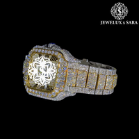 Montre unisexe haut de gamme à cadran antique, mouvement mécanique automatique ETA, diamant Moissanite VVS, boîtier 41 mm en acier inoxydable