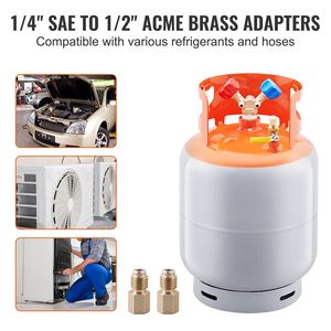 Réservoir de récupération de réfrigérant portable haute performance 30 LBS, 400 psi, avec valve en Y, pour réparation automobile - Product Image 2