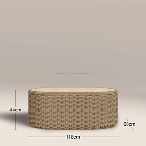 Modern Wicker Sturdy <b>Dining</b> <b>Table</b> Set with Comfortable Garden Chairs for Outdoor Furniture Park & Villa Use - Product Image 6