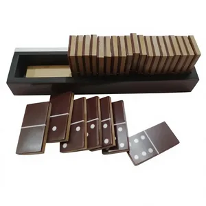 เกมโดมิโน MDF เรซิ่น 28 ชิป ดับเบิ้ลซิกซ์ ดับเบิ้ลฟัน พร้อมถาด สำหรับเด็กและผู้ใหญ่ เล่นในร่ม - Product Image 4