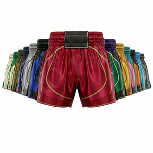 Vêtements de fitness OEM, shorts de Muay Thai respirants en polyester satiné, entraînement de kickboxing, design personnalisé, shorts de sport pour arts martiaux - Product Image 1