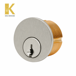 Cilindro de Cerradura de Embutir de 28 mm con Llave SX, Acero Inoxidable Satinado, Estándar Americano, Herrajes de Seguridad para Puertas - Product Image 5