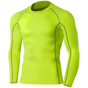 Custom <b>Compression</b> <b>Shirt</b> <b>Mens</b> Orange Long Sleeve Base Layer Gym Workout Fitness Athletic Tight <b>Shirt</b> Dry Fit Rash Guard Top - Product Image 5