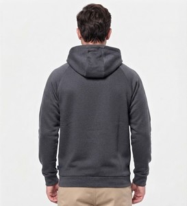 Sudadera con Capucha Gris Oscuro para Hombre, Manga Raglán, Felpa de Algodón, Bolsillo Canguro, Estilo Holgado, Ropa Casual de Invierno, Impresión Personalizada - Product Image 5