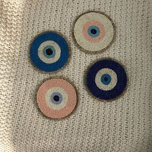 Luxury Handmade <b>Beaded</b> Embroidery <b>Coaster</b> with Intricate Artistic Detailing for Stylish Dining Table Home Decor and Special Occa - Product Image 1